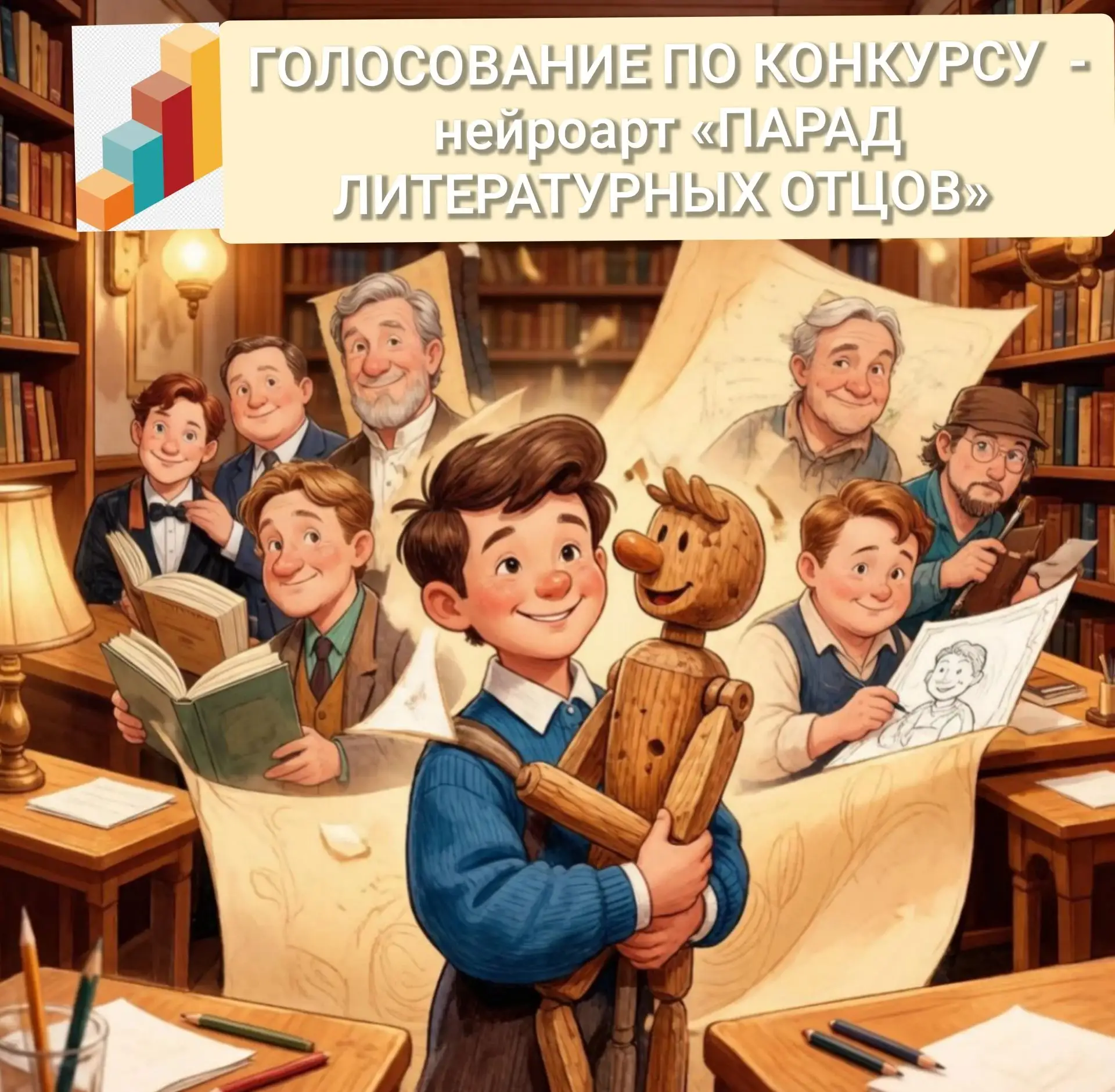 🤖 ГОЛОСОВАНИЕ ОТКРЫТО! Встречайте «Парад литературных отцов» 🗳️