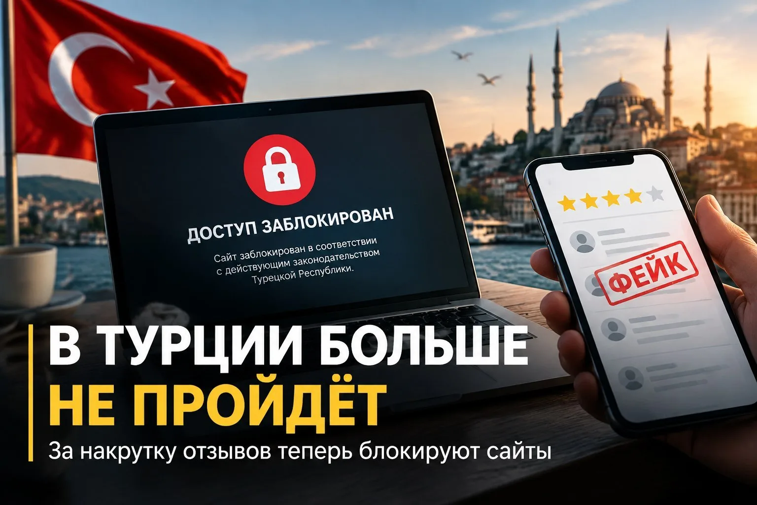 📢 Борьба с «липой» в Турции: за накрутку отзывов теперь блокируют сайты