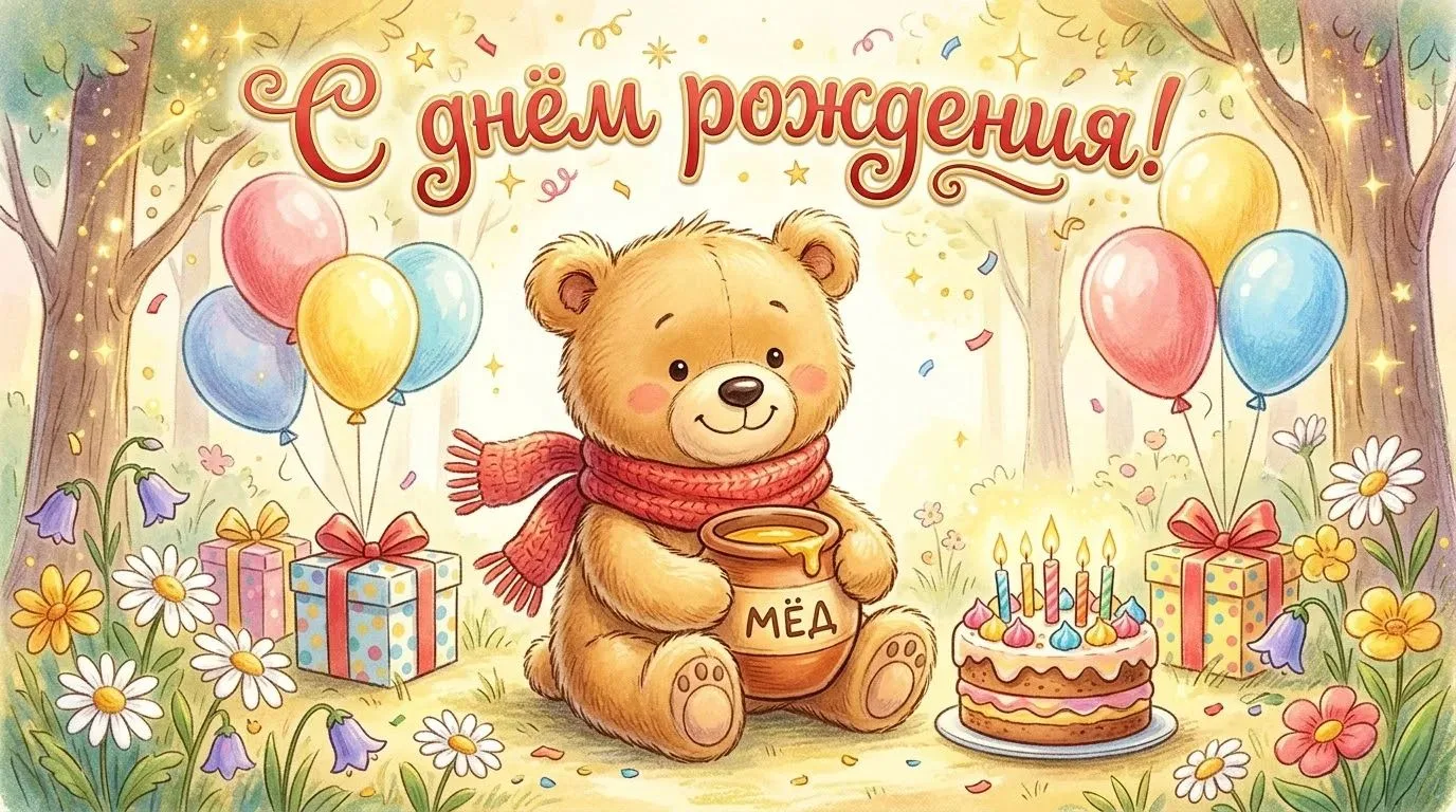 🎈 С днём рождения, Винни-Пух! 🍯