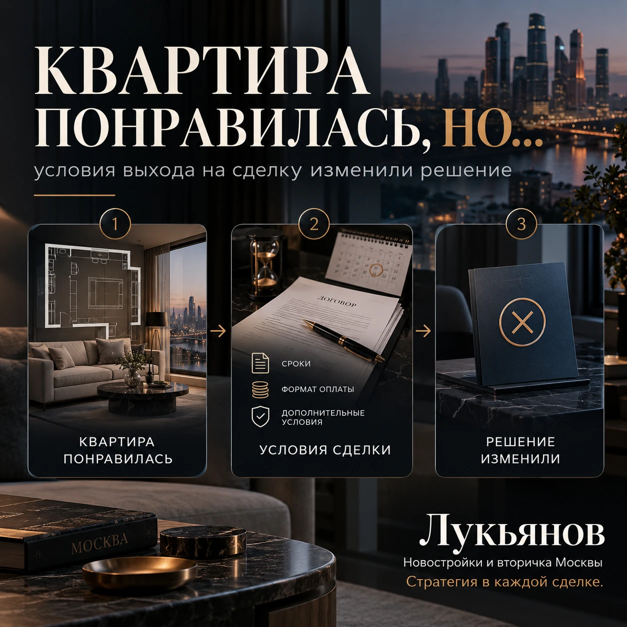 🏠 Квартира понравилась, но условия выхода на сделку изменили решение