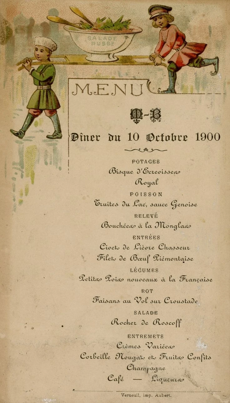 10 октября 1900. Званый обед у М-Б в городе Вернёй (то ли в Нормандии, то ли в Иль-де-Ф...
