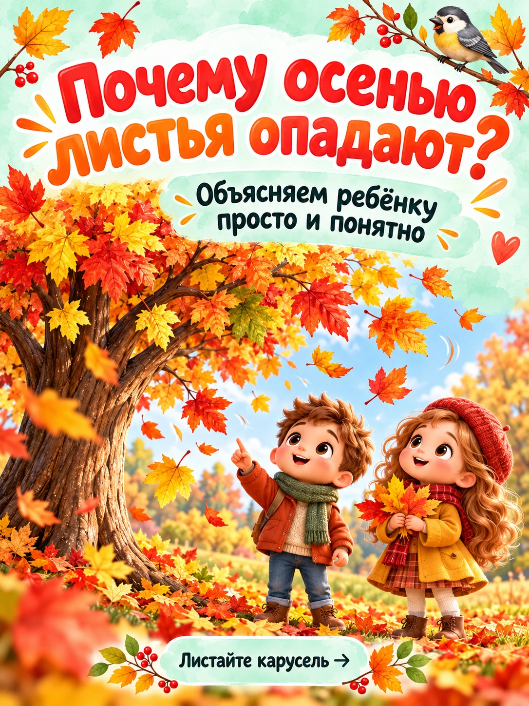 🍂 Почему осенью листья опадают?
