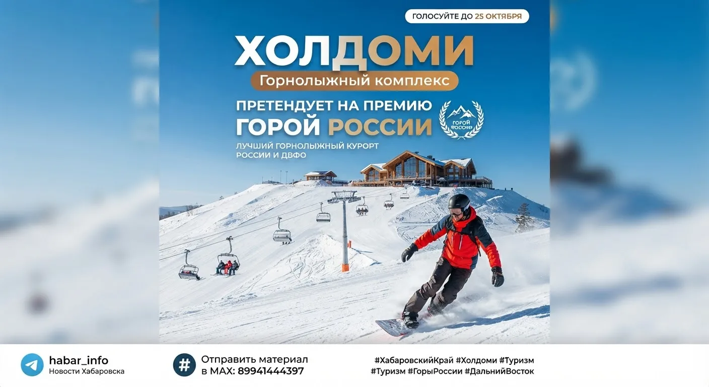 🏔️ Горнолыжный комплекс «Холдоми» из Хабаровского края претендует на национальную прем...