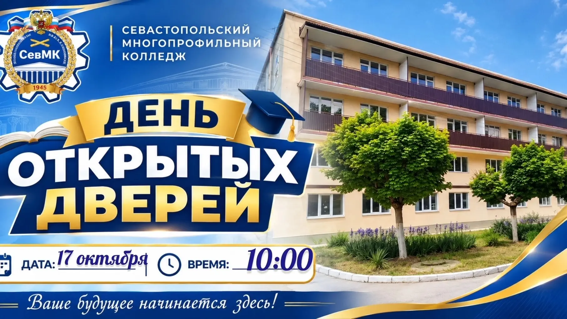🎉 День открытых дверей в Севастопольском многопрофильном колледже — 17 октября! 🎉