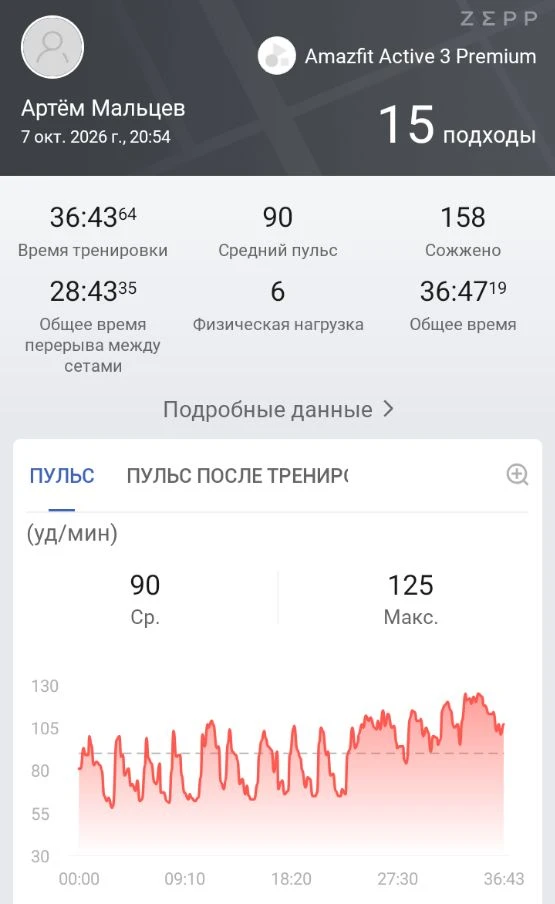 Суммарно 100 раз отжался, 25 подтянулся