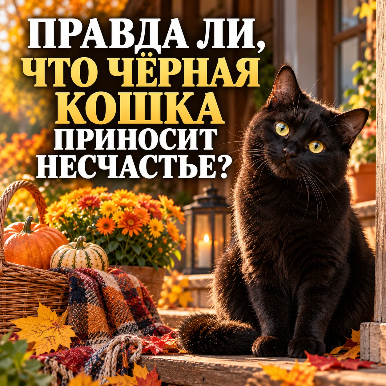 🐈‍⬛ Правда ли, что чёрная кошка приносит несчастье?