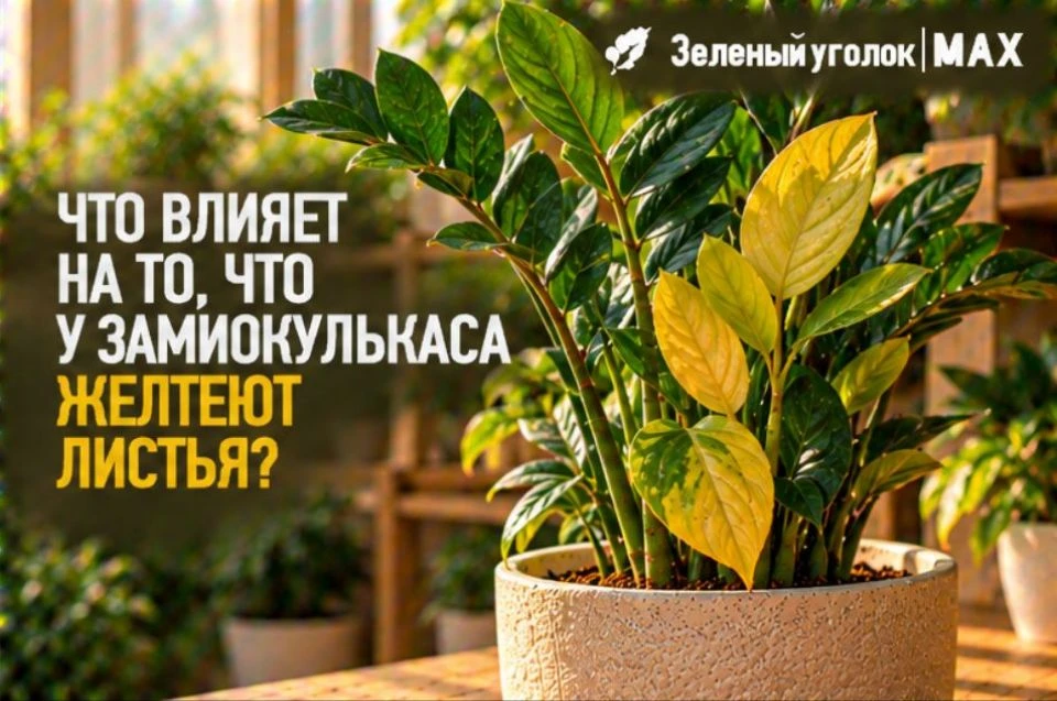 🍃 ЧТО ВЛИЯЕТ НА ТО, ЧТО У ЗАМИОКУЛЬКАСА ЖЕЛТЕЮТ ЛИСТЬЯ?