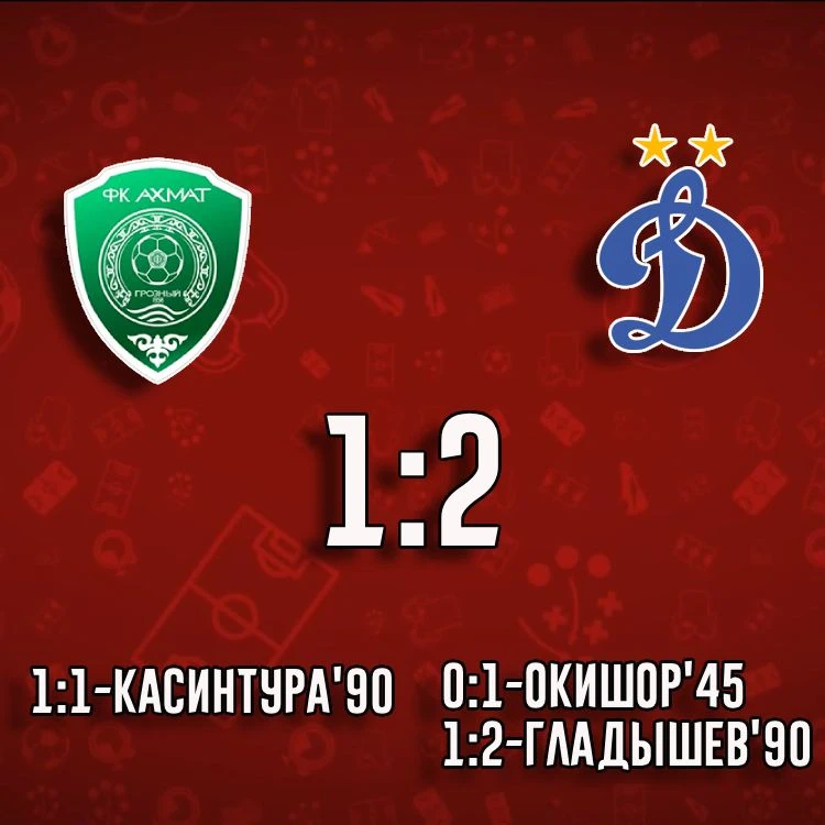 "Динамо" победило "Ахмат" со счётом 2:1