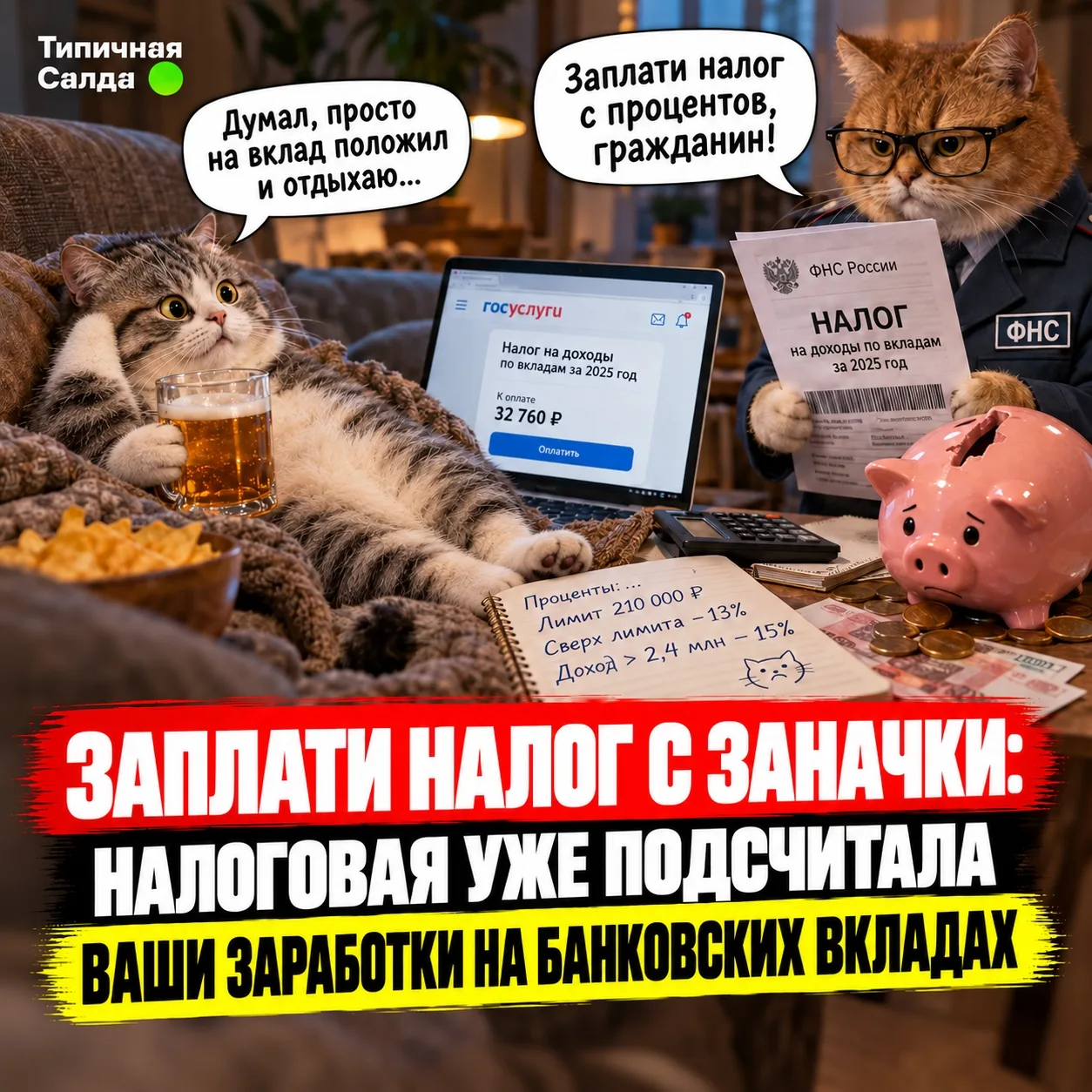 ​💰 Заплати налог с заначки: налоговая уже подсчитала ваши заработки на банковских вкладах