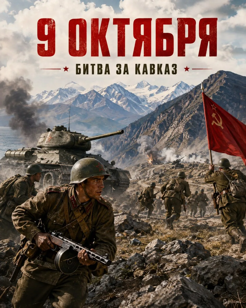 9 ОКТЯБРЯ — БИТВА ЗА КАВКАЗ: 442 ДНЯ, КОТОРЫЕ НЕ ДАЛИ ВРАГУ ПРОРВАТЬСЯ К НЕФТИ