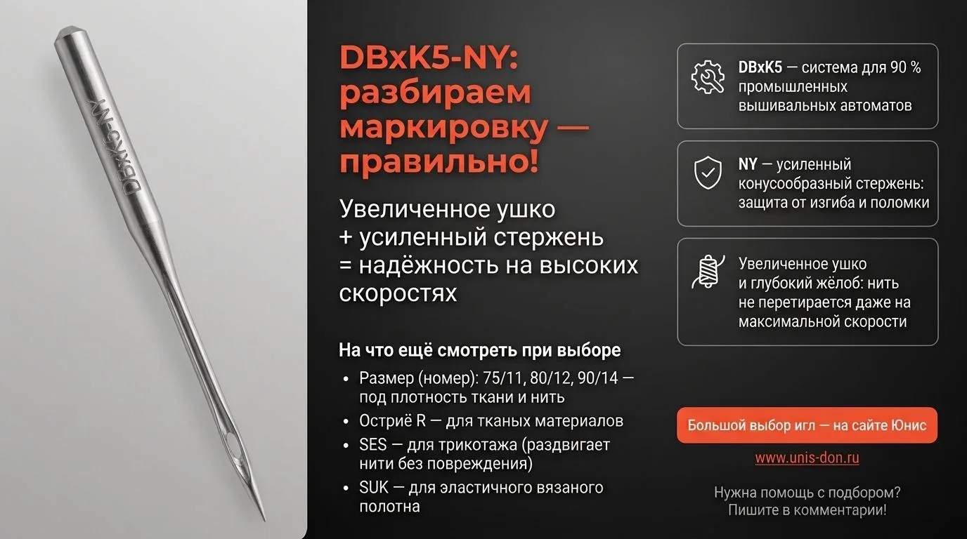 DBxK5-NY, что скрывает маркировка иглы