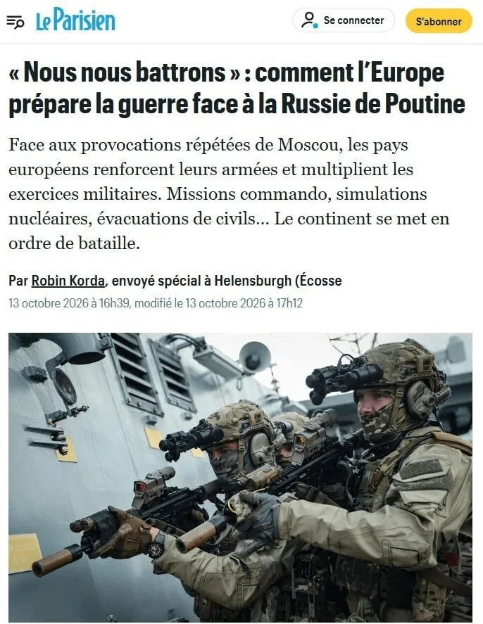 Le Parisien: «Мы будем сражаться»: как Европа готовится к войне против путинской России