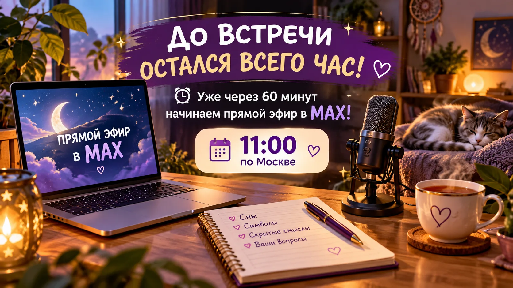 ⏰ ДО ВСТРЕЧИ ОСТАЛСЯ ВСЕГО ЧАС!