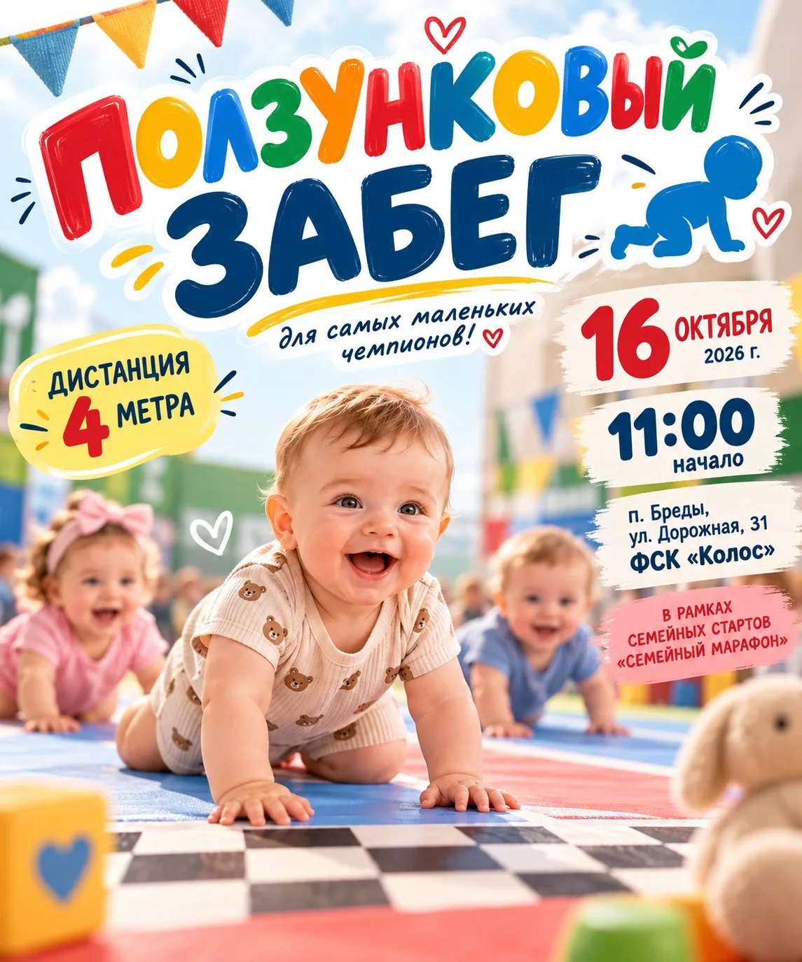 👶🏻 На старт, внимание… ПОЛЗИ! 🏁