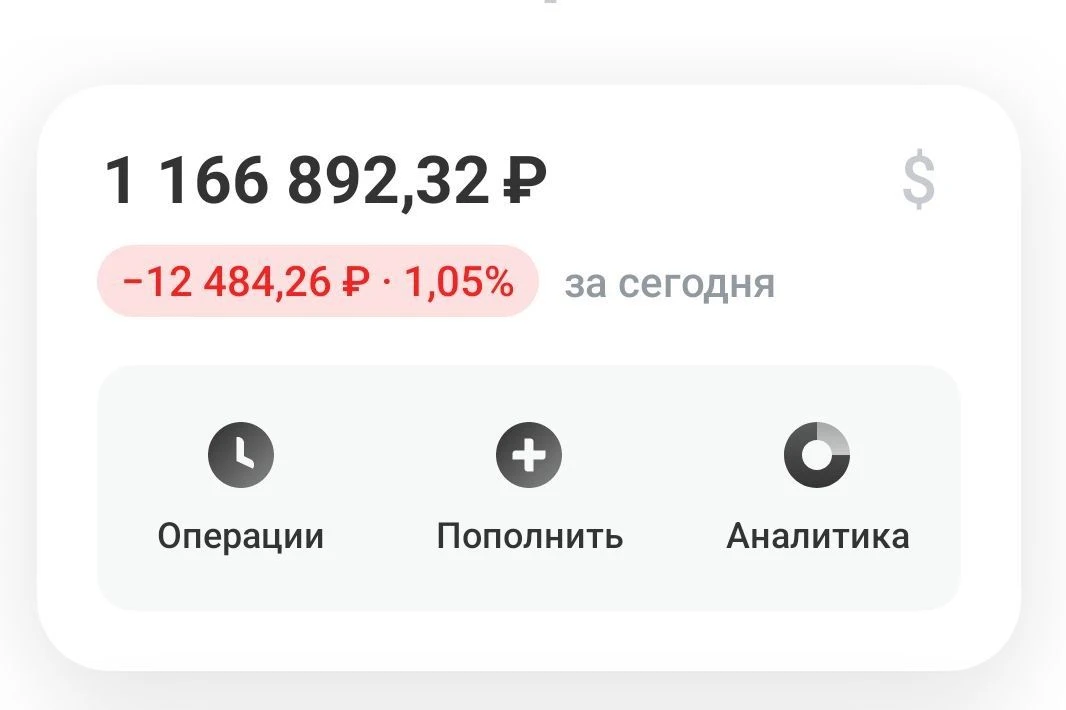 💸 Пополнение портфеля (додеп): 2200 ₽