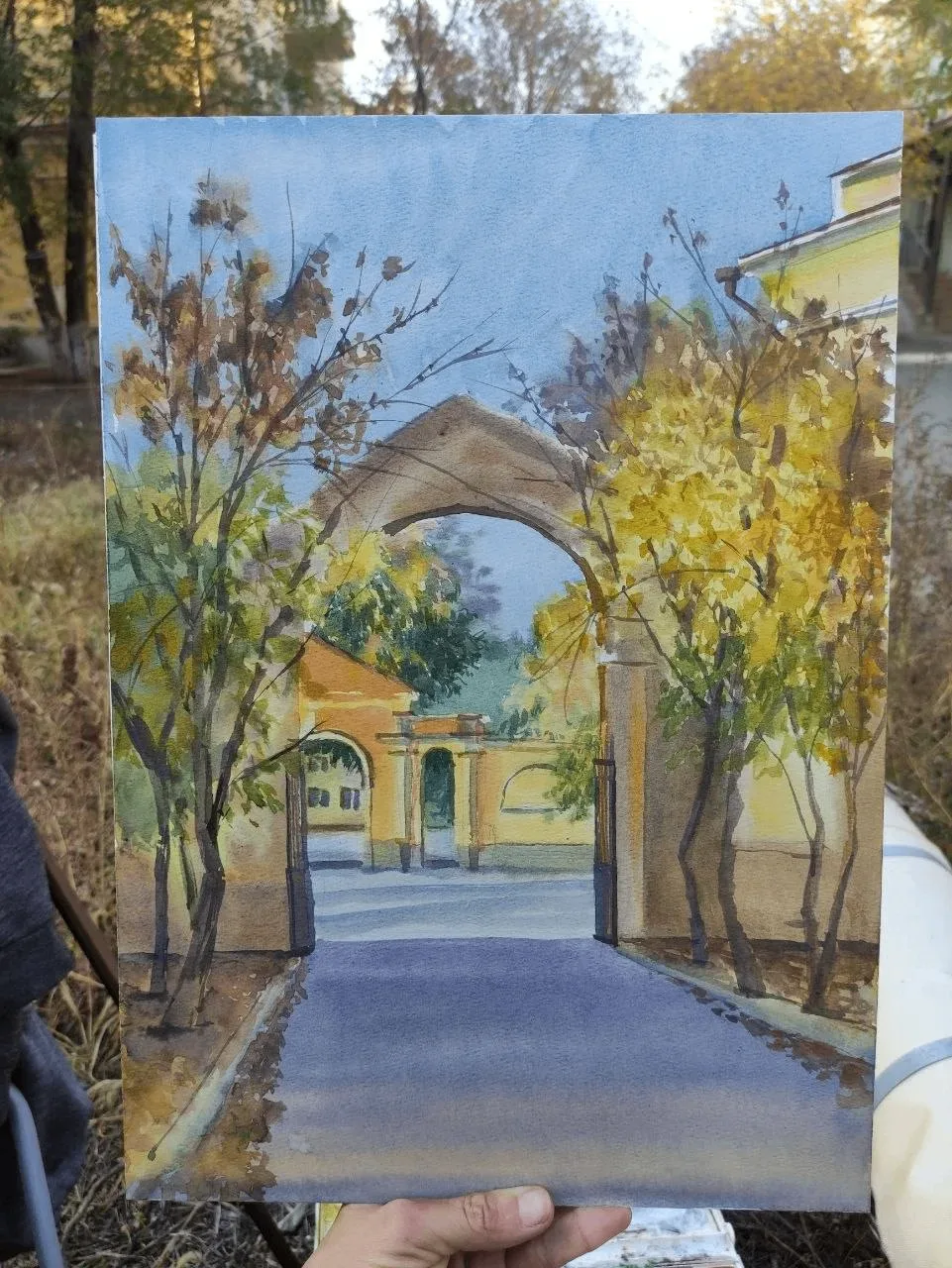 Картина Анны Лыткиной - осень на улице Богдана Хмельницкого 😍