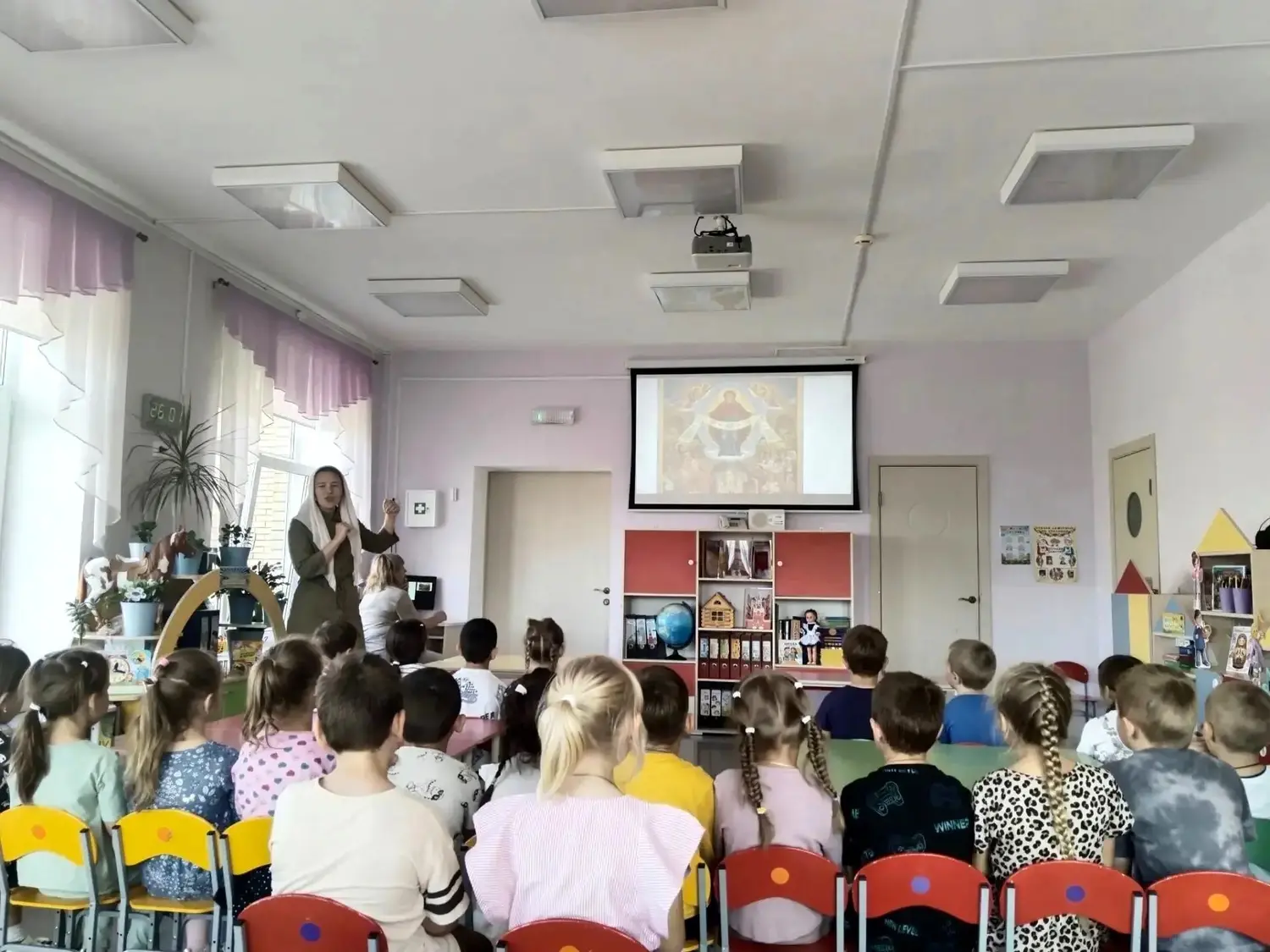 Михайловск: встреча в детсаду №31 перед Покровом Богородицы