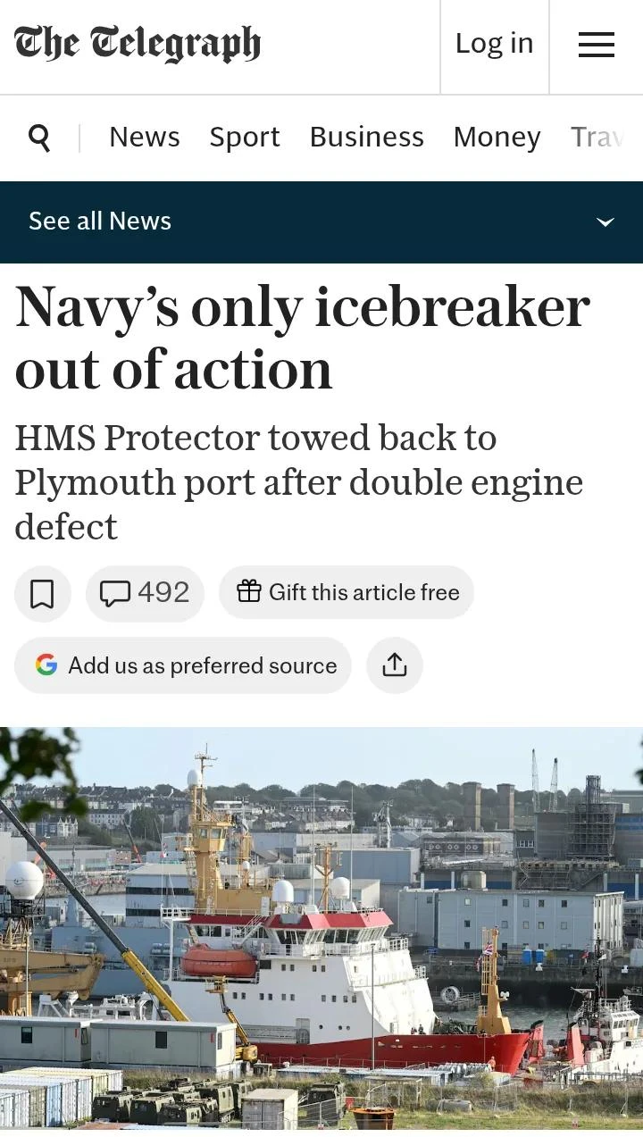 The Telegraph: Британия лишилась единственного ледокола