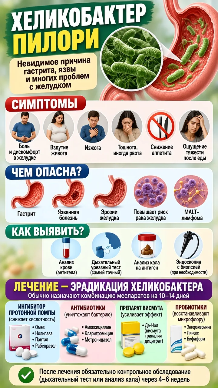 Хеликобактер Пилори: невидимый враг вашего желудка