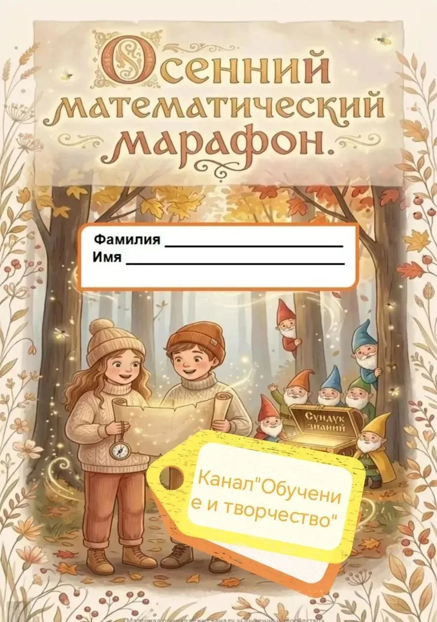 🍁Осенний математический марафон  4 класс
