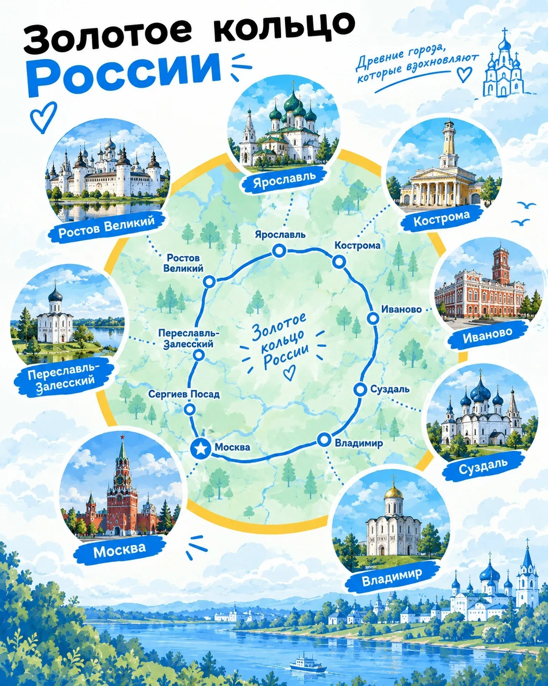 Какие города входят в Золотое кольцо?