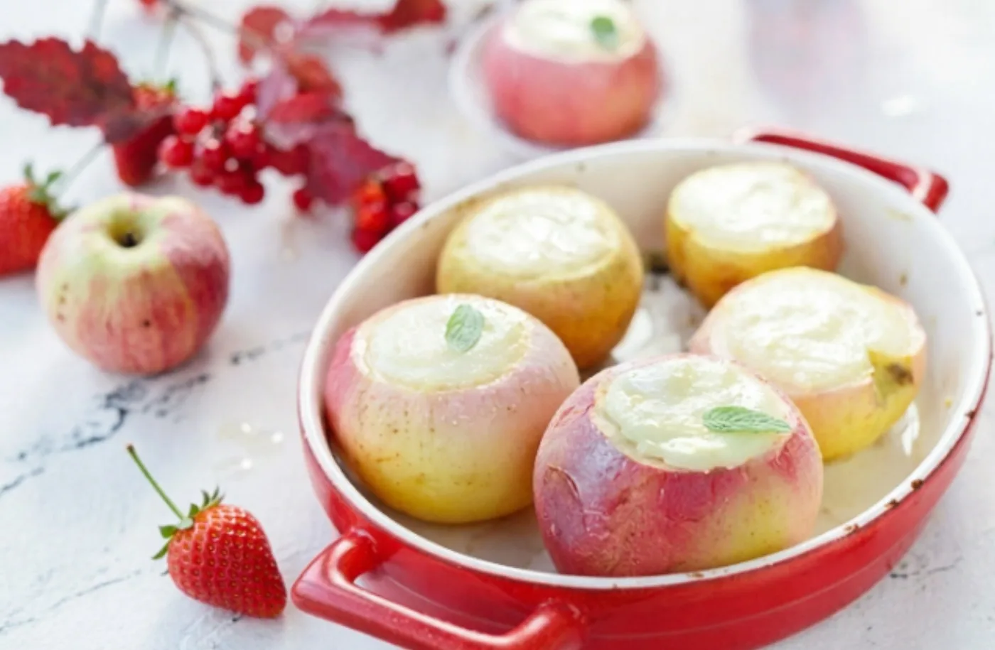 🍎 Печёные яблоки с творогом