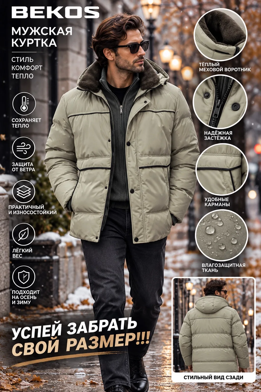 МУЖСКАЯ КУРТКА CITY CLASS— СТИЛЬ И КОМФОРТ НА КАЖДЫЙ ДЕНЬ! 🍂❄️