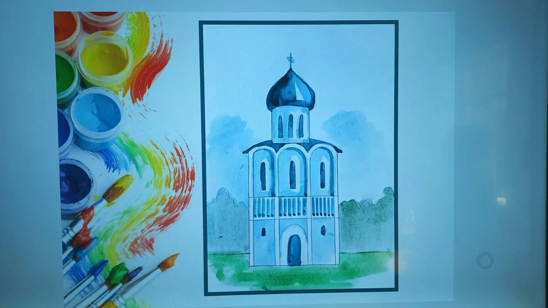 🎨✨ От Древней Руси до наших дней: Храм Покрова на Нерли в детских красках! ✨🏰