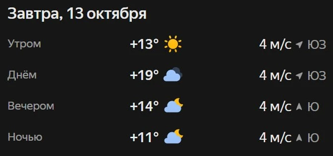 Прогноз погоды ☀️