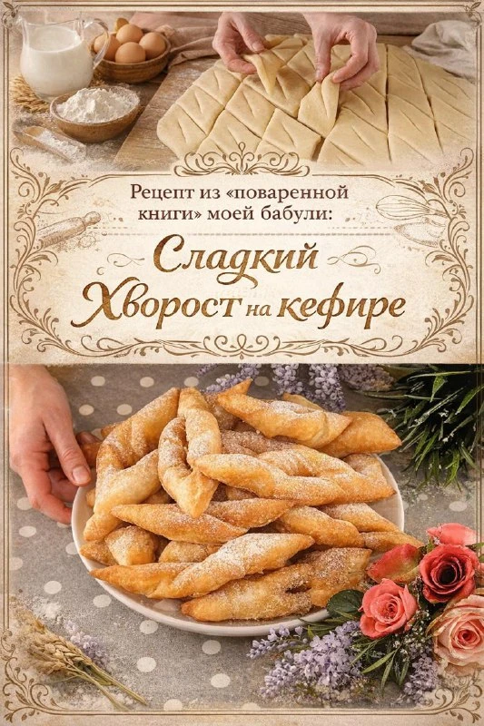 ЭТО НЕ ПРОСТО ХВОРОСТ, ЭТО НАСТОЯЩАЯ ДОМАШНЯЯ КЛАССИКА! НЕЖНЫЙ, ВОЗДУШНЫЙ, СЛЕГКА СЛАДК...