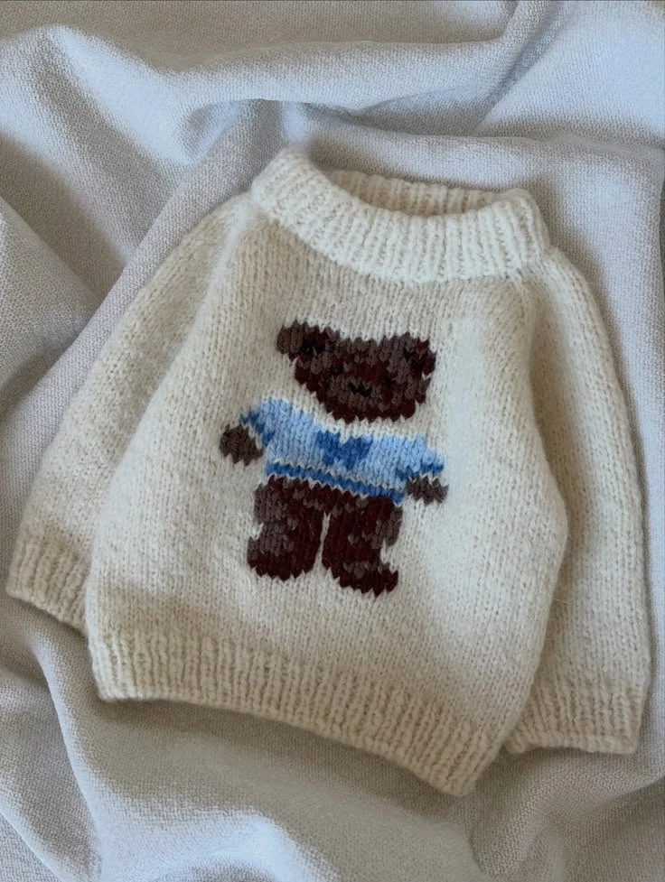 Схема мишки для вязания и вышивки 🐻