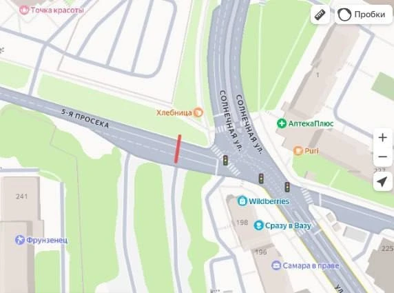 В Самаре почти на три недели перекроют выезд с 5-й просеки на Ново-Садовую