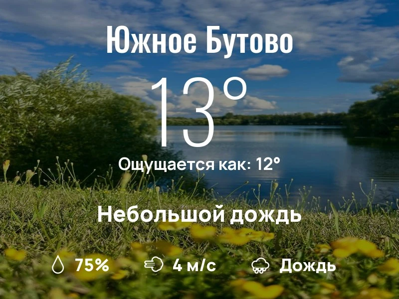 Что с погодой в Южном Бутово?
