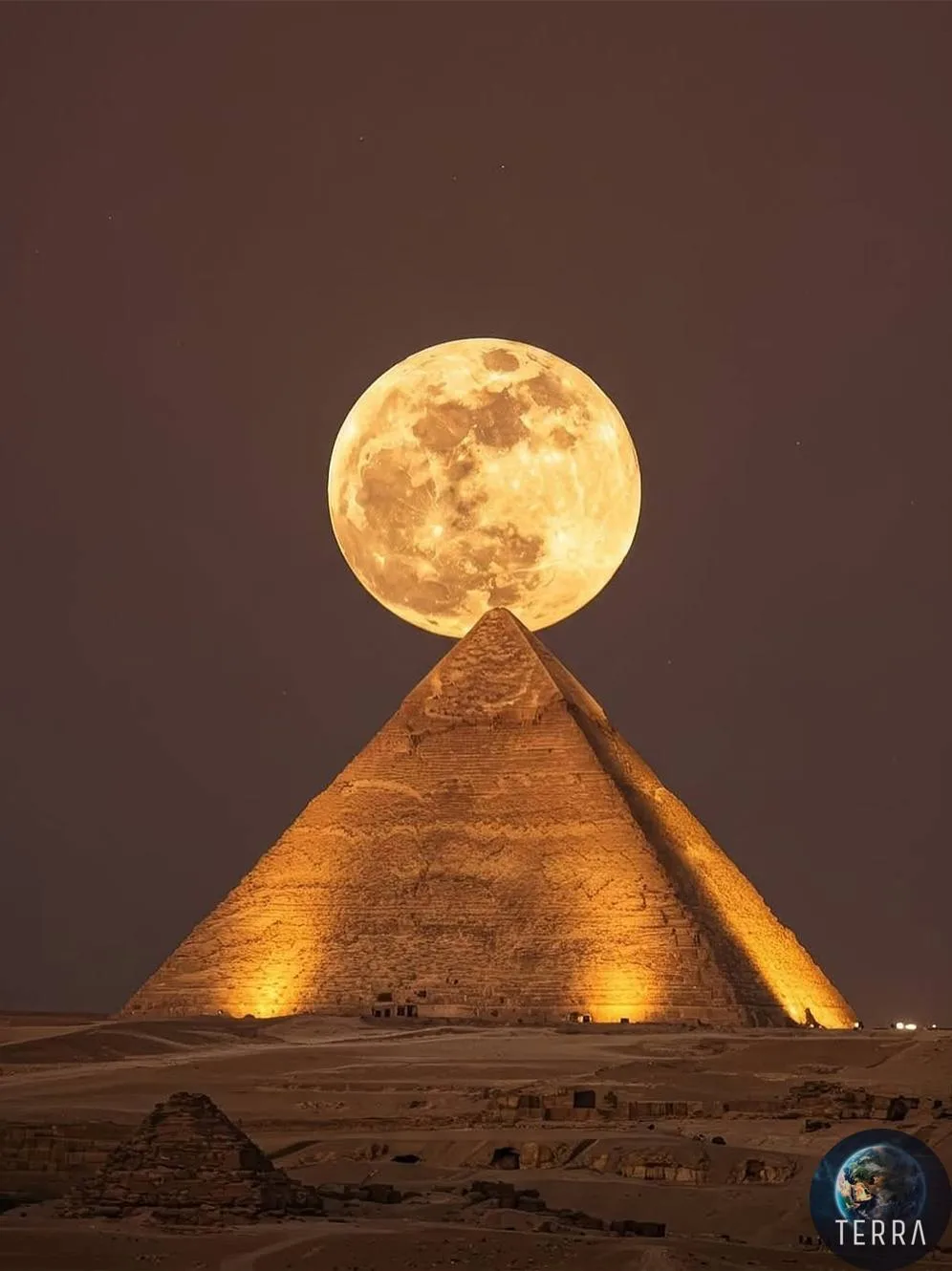 🌕 Великая пирамида в Гизе ночью!