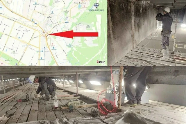 Восточное Мурино: в тоннеле под КАД идут работы на потолке 🚧