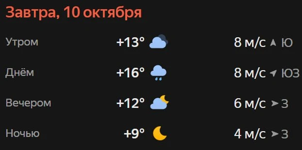 Прогноз погоды☀️