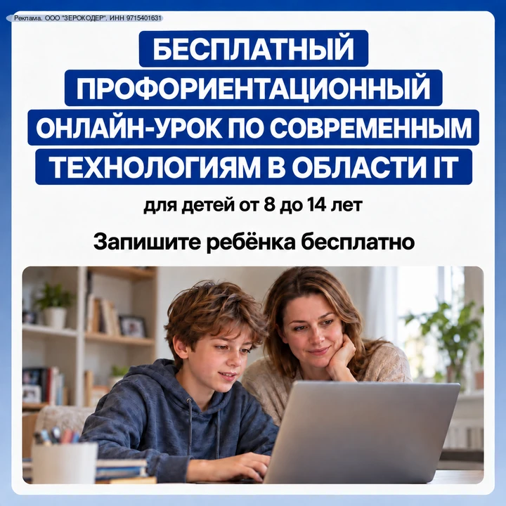 Уважаемые родители! Приглашаем детей 8–14 лет на бесплатный профориентационный онлайн-у...