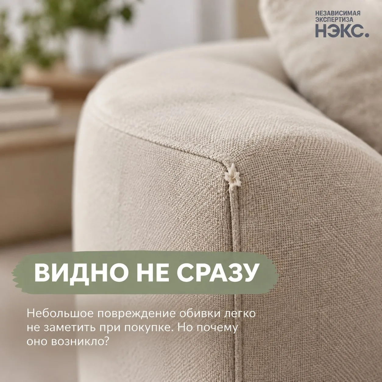 Маленькая зацепка на диване. Пустяки или признак проблемы?