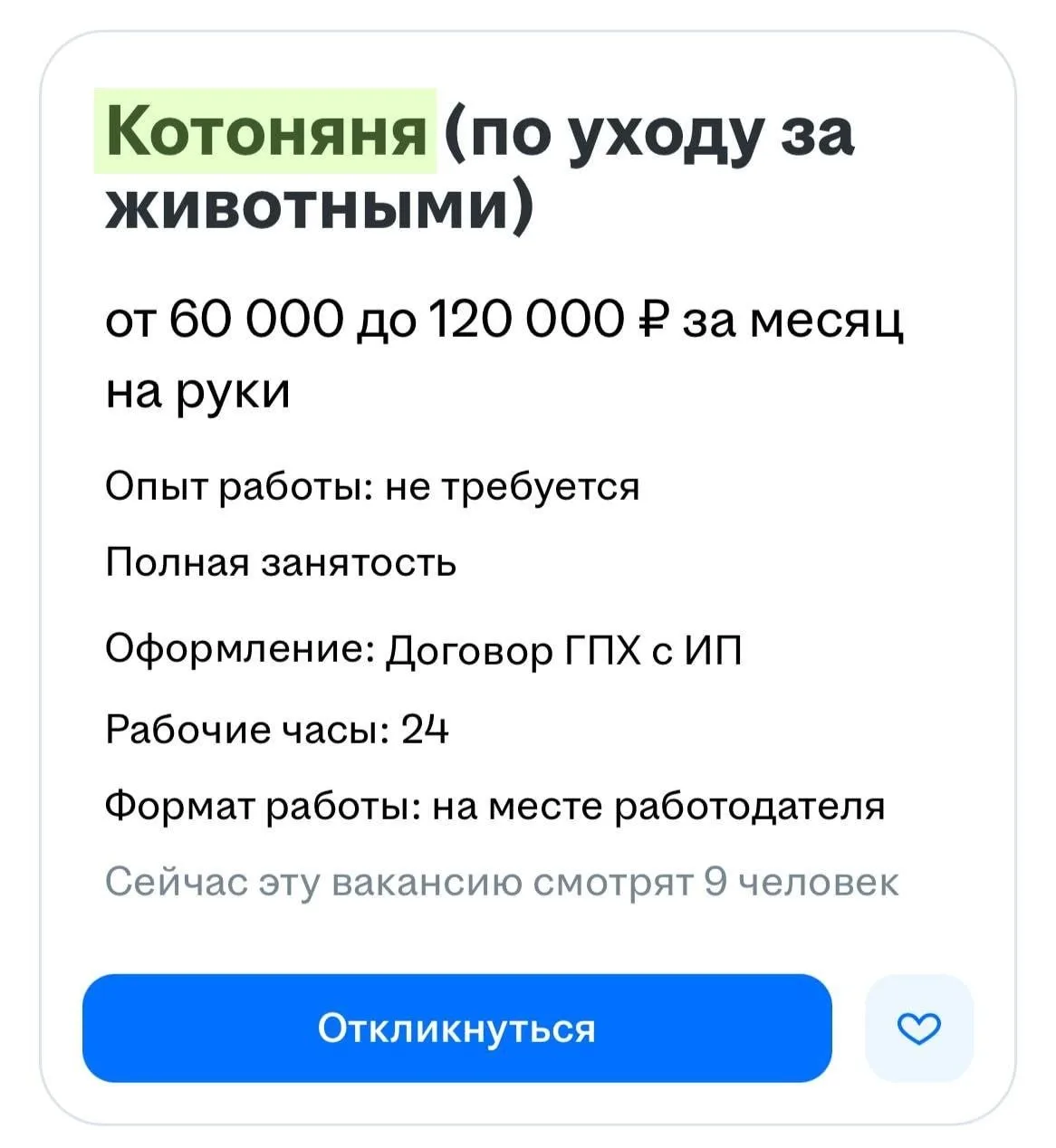 🐱В Москве ищут котоняню с з/п до ₽120'000 — кошек надо кормить, брать на руки, гладить...