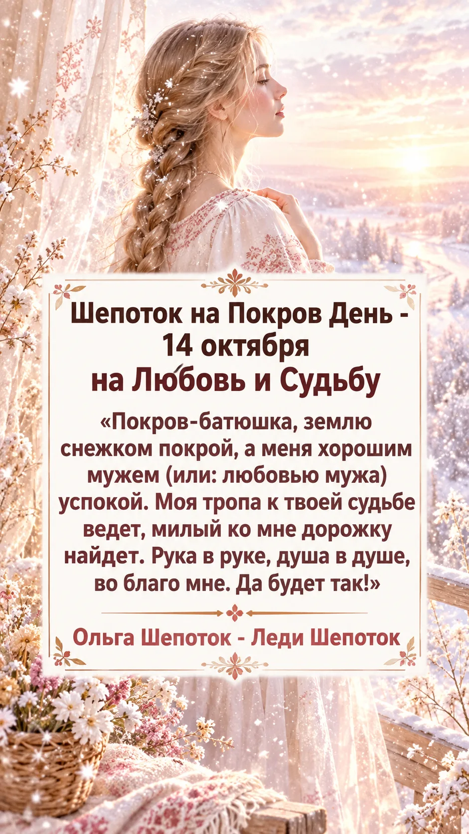 Шепоток на покров День - 14 октября