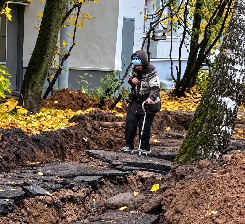 ❗️ У корпуса 837 в Зеленограде перекопали подходы к подъезду