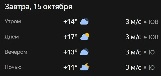 Прогноз погоды☀️