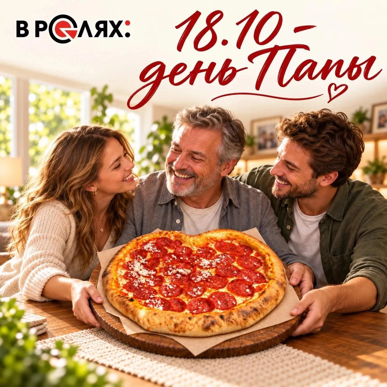 Пицца с пылу с жару и с любовью для ПАПЫ 🍕❤️