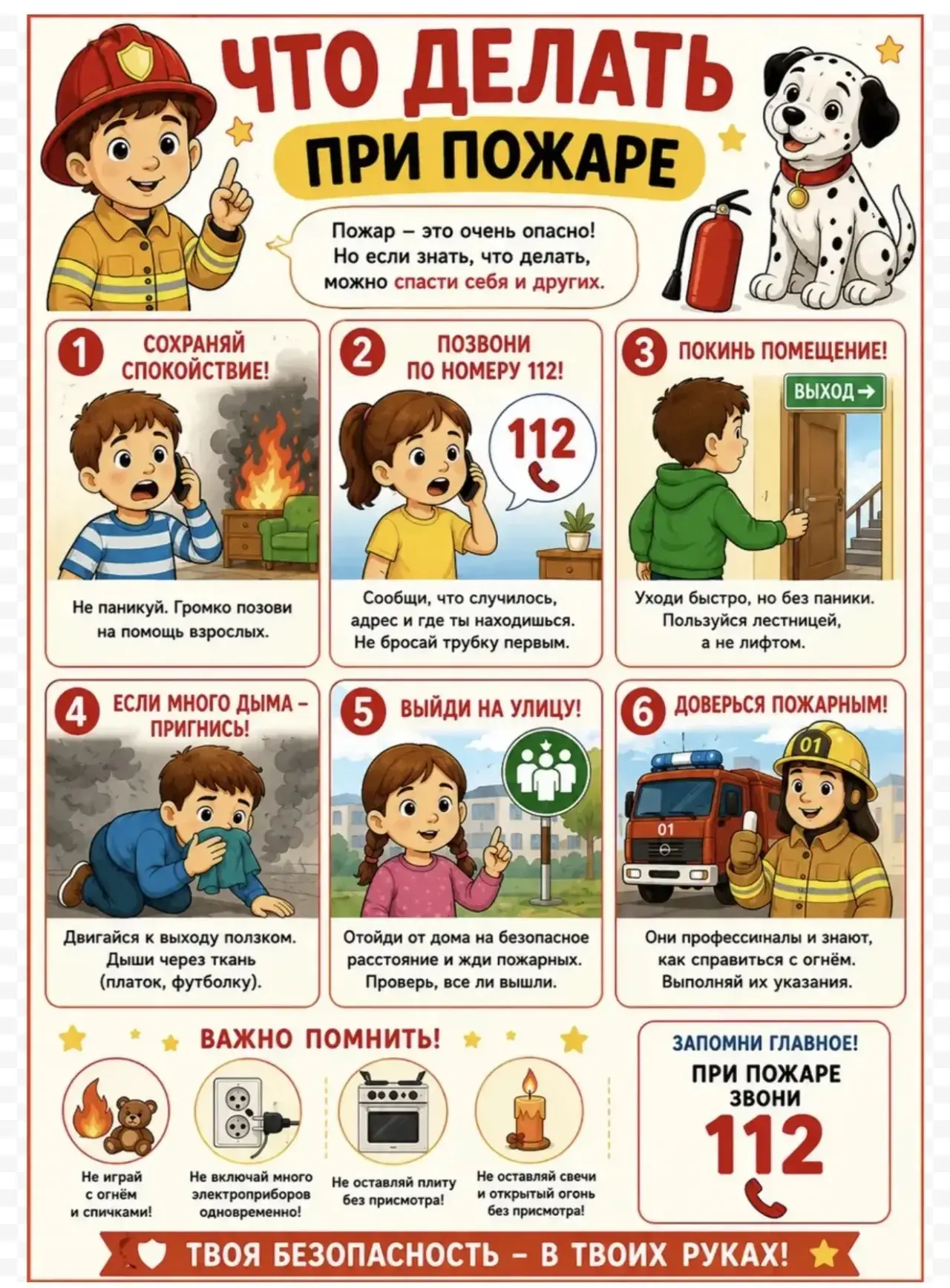 🔥 Пожарная безопасность — детям о важном! 🚒