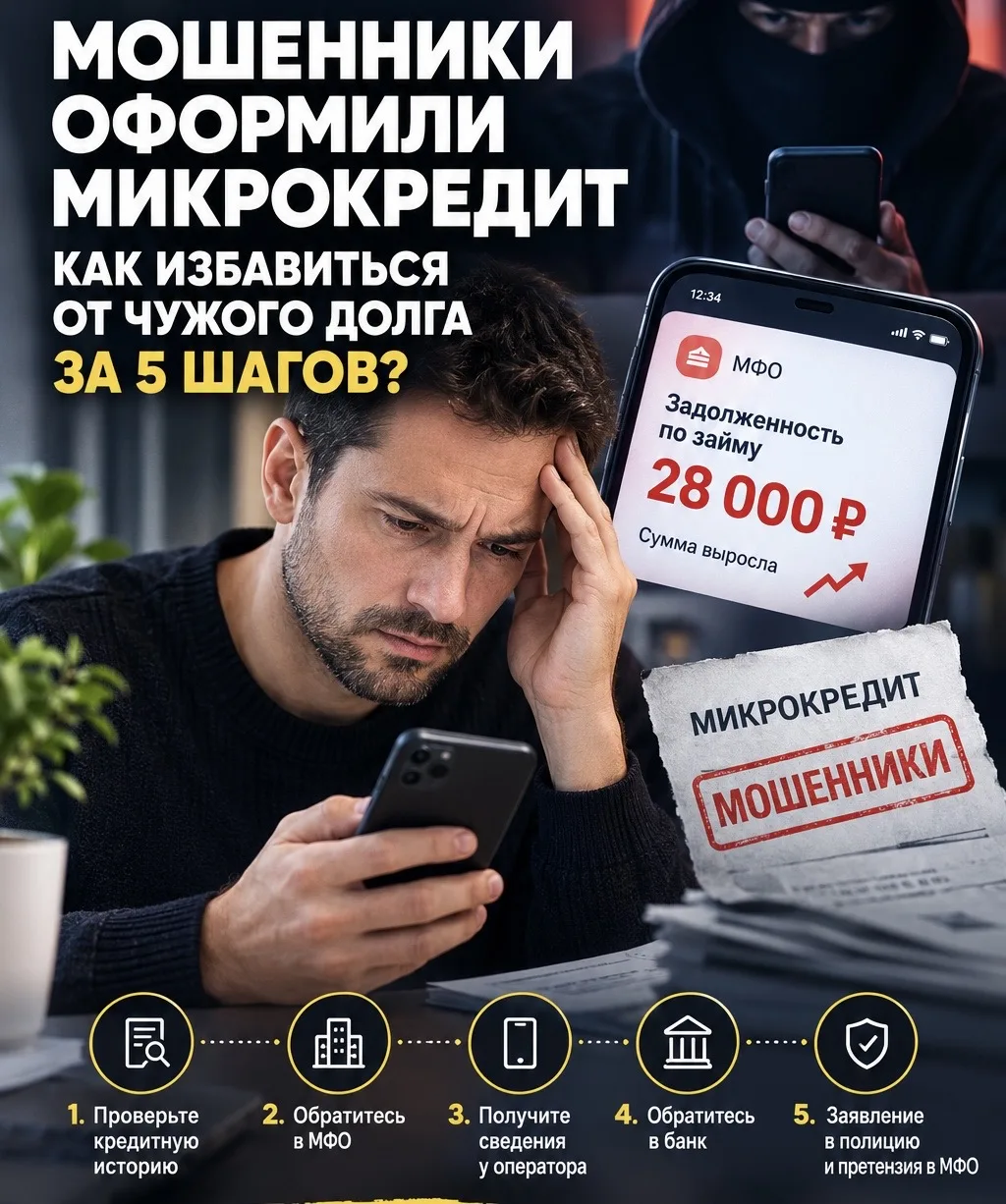 Ошибка 18/100. Платить кредит, который оформили мошенники. Как избавиться от чужого дол...