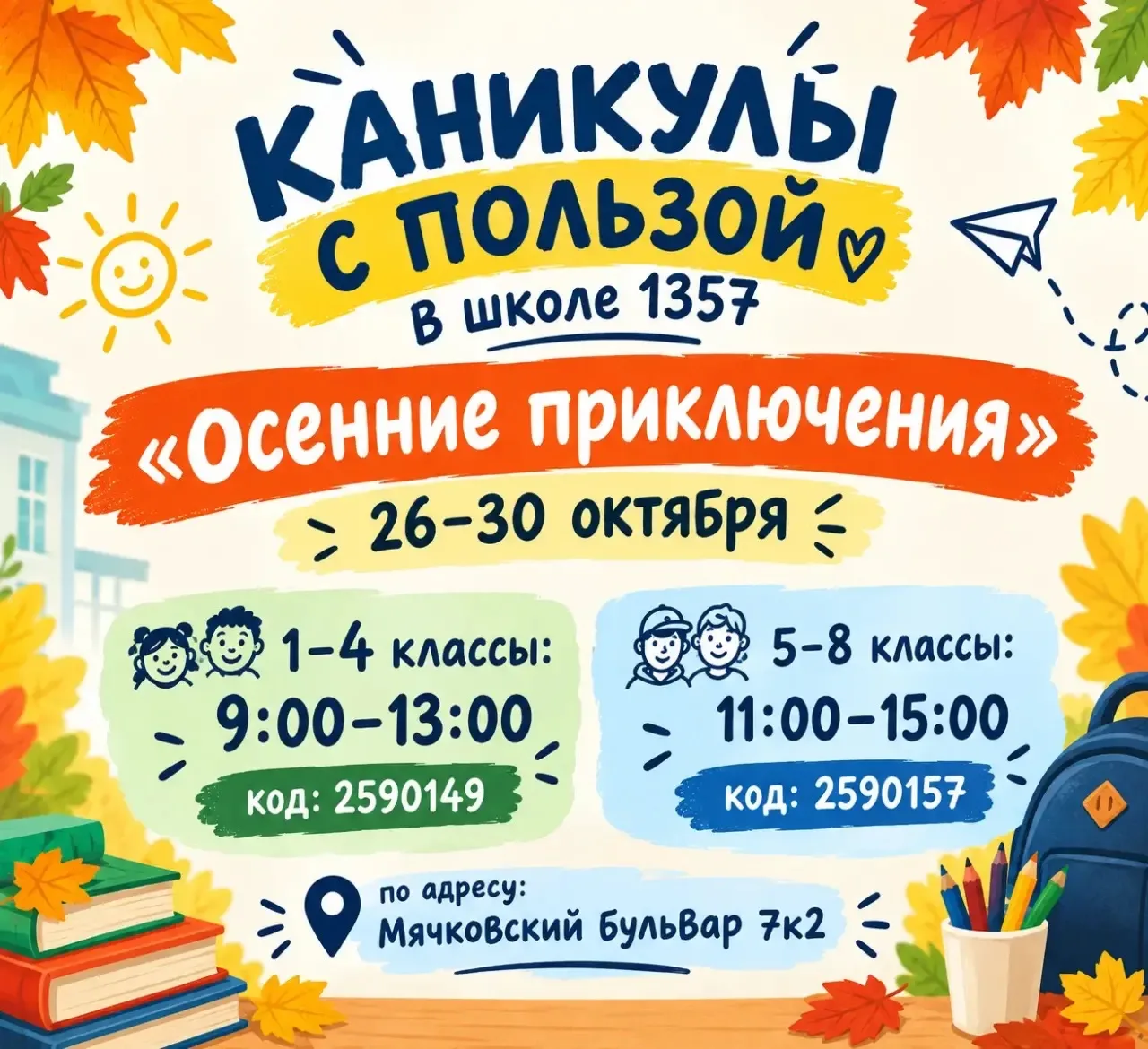 🍁 «Каникулы с пользой»: осенняя смена для детей!