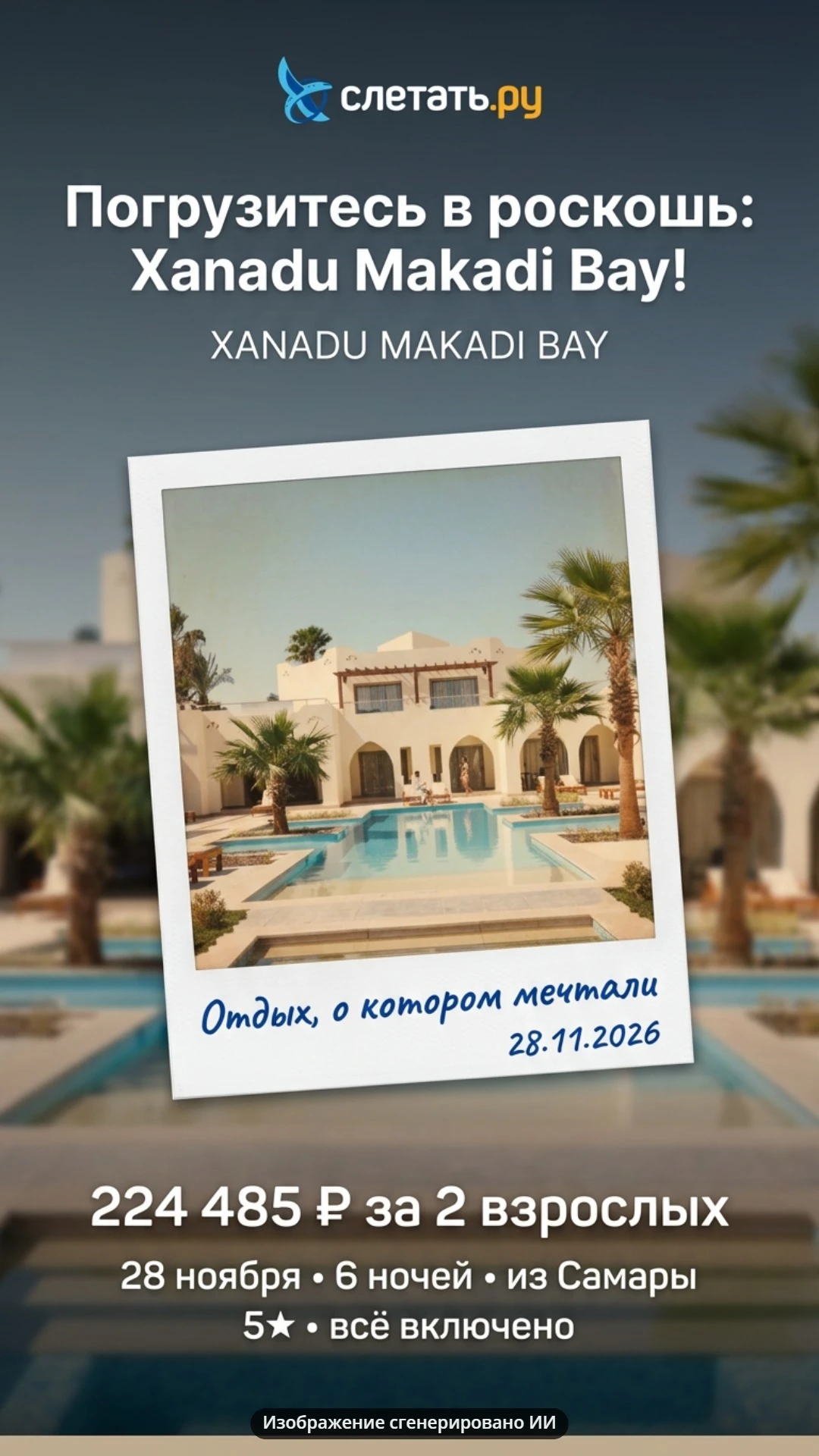 Готовы забыть о ноябрьской непогоде и окунуться в лето? ☀️🌴 Вылет из Самары 28 ноября ...