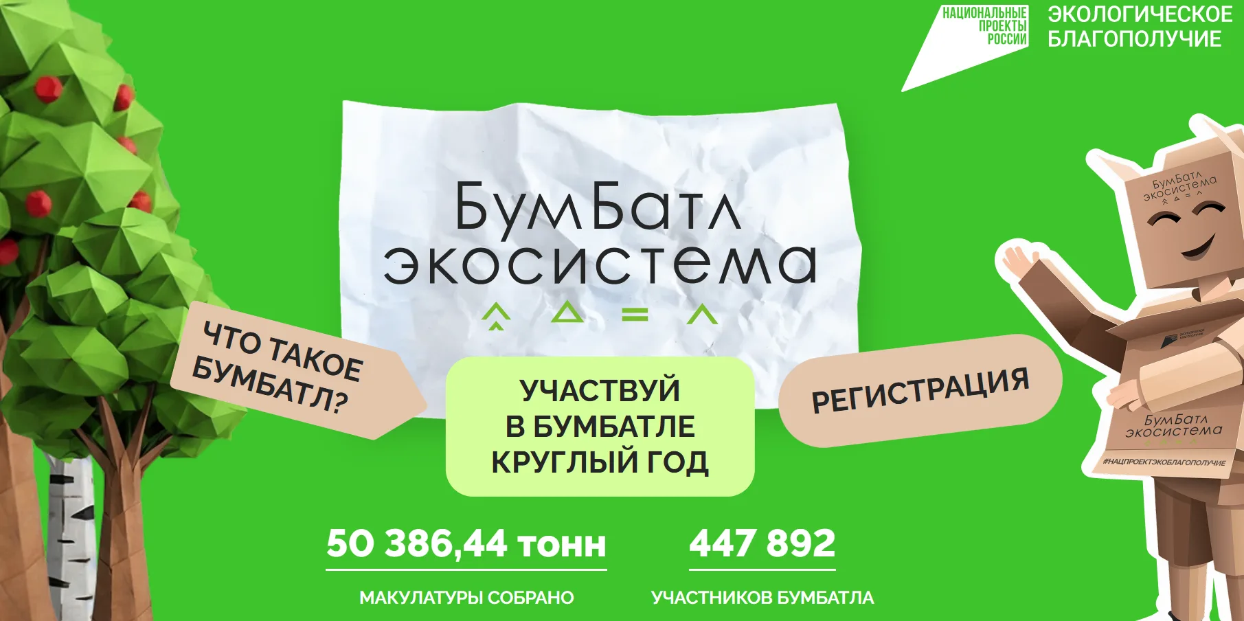 «БумБатл» - Всероссийская акция по сбору макулатуры в поддержку национального проекта «...