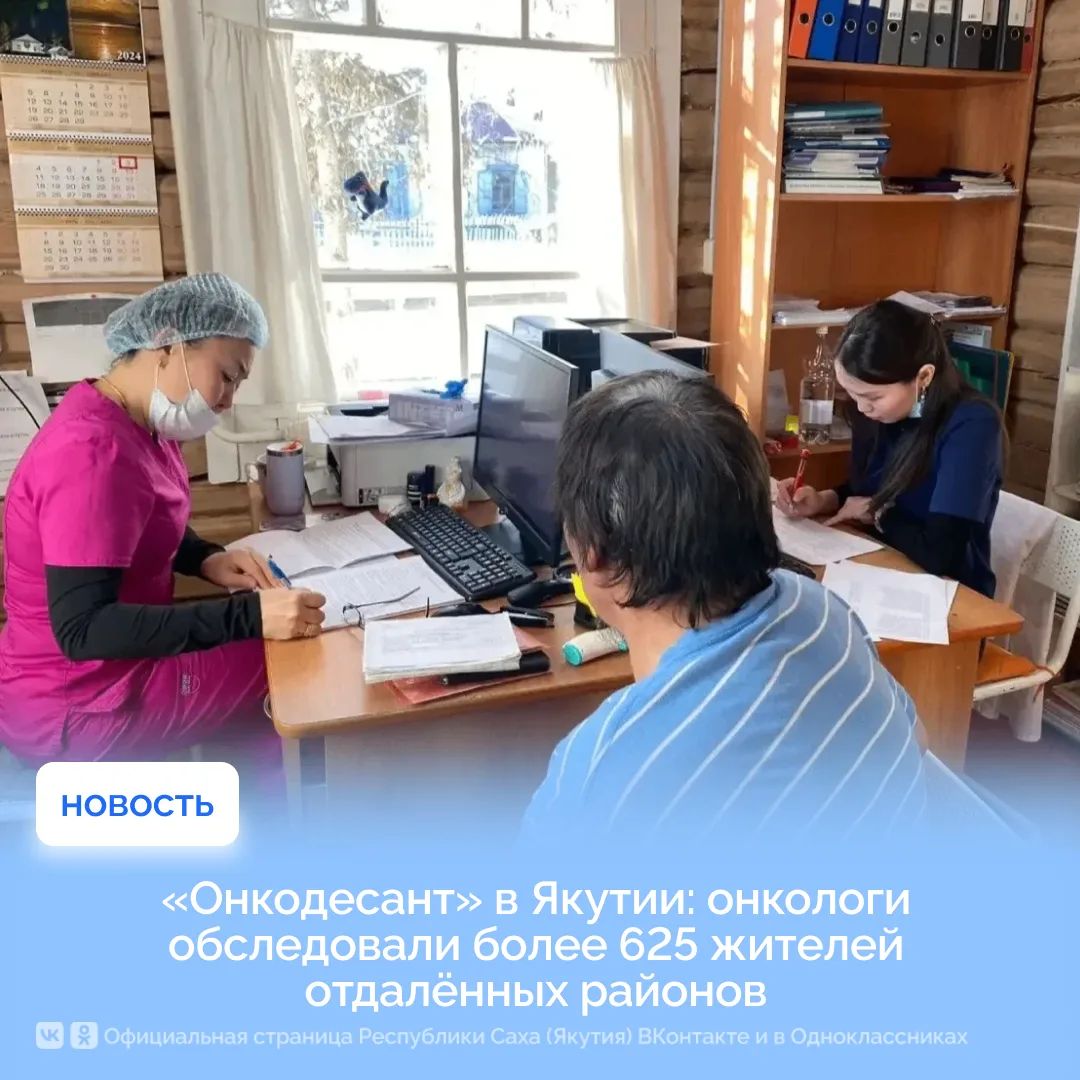 «Онкодесант» в Якутии: онкологи обследовали более 625 жителей отдалённых районов