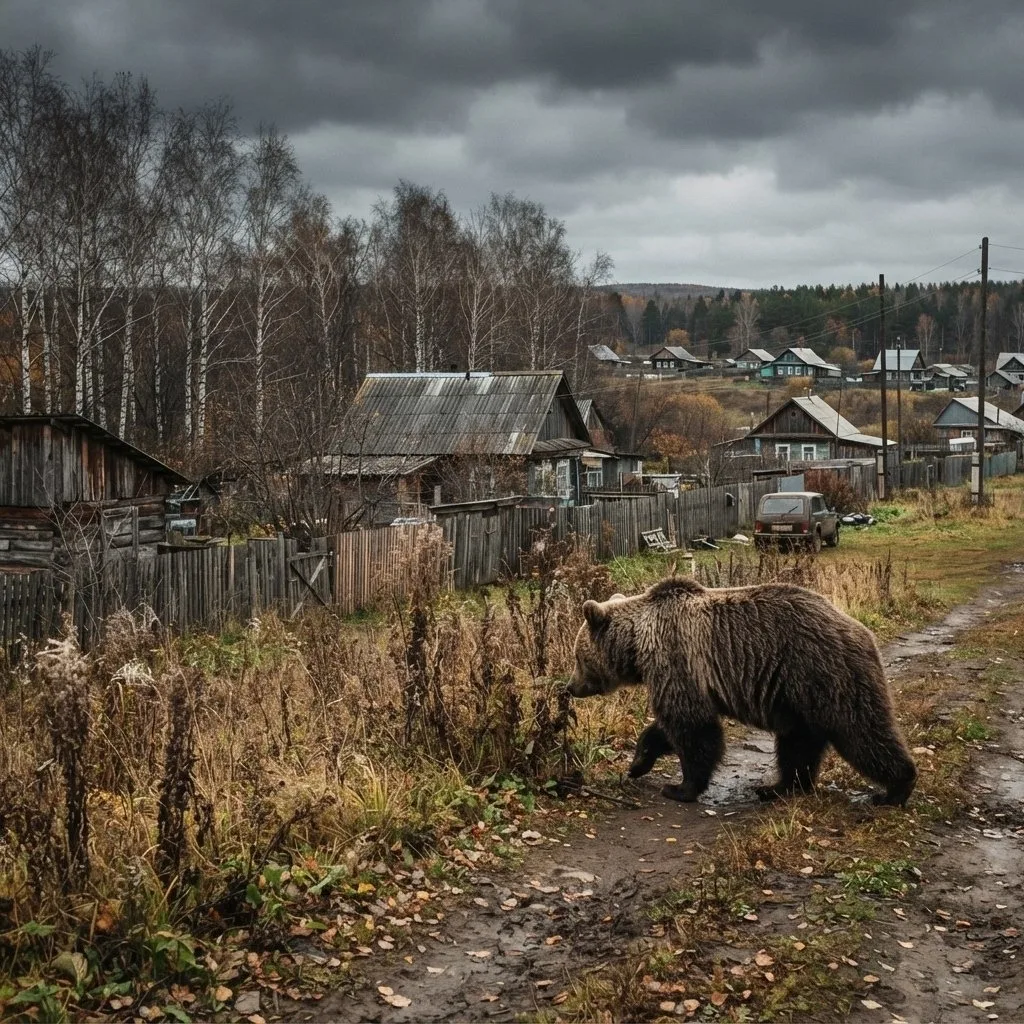 🐻 Медведь вышел к жилым домам в селе под Барнаулом